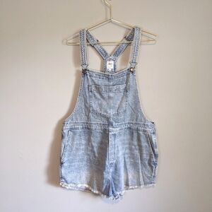 Aerie Light Blue Denim Overalls